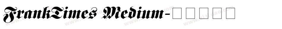 FrankTimes Medium字体转换